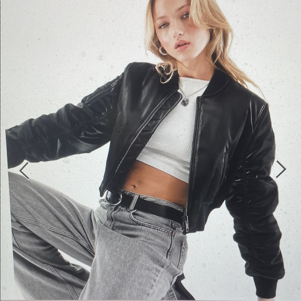 All saints Callie Women's Black Bomber Jacket- nwot